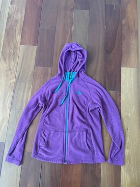 The North Face Purple Fleece Jacket with Teal Trim